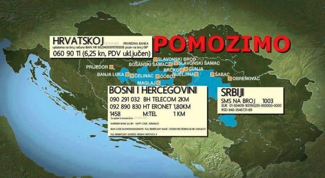 POMOZIMO UGROŽENIM OBITELJIMA U POPLAVLJENIM PODRUČJIMA