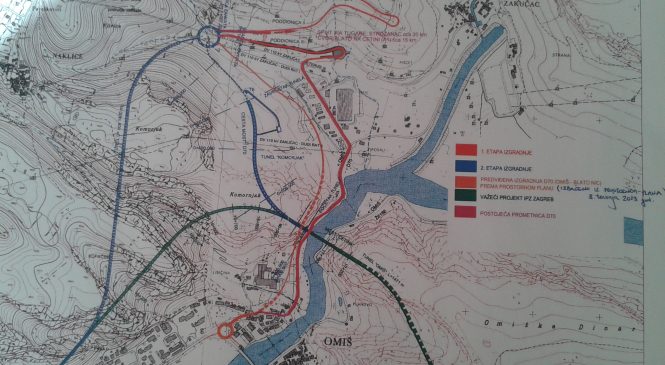 OMIŠU JE NEOPHODNO POTREBNA GORNJA OBILAZNICA S UMETANJEM ČVORA ″OMIŠ CENTAR″ U ZAKUČCU I DONJA OBILAZNICA UŽEG DIJELA GRADA