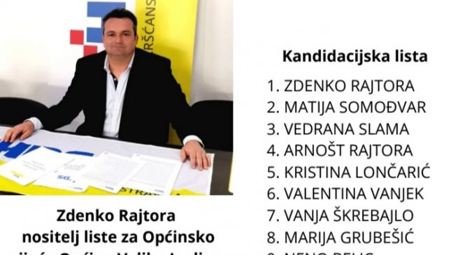 LISTA HDS-A OPĆINA VELIKA LUDINA